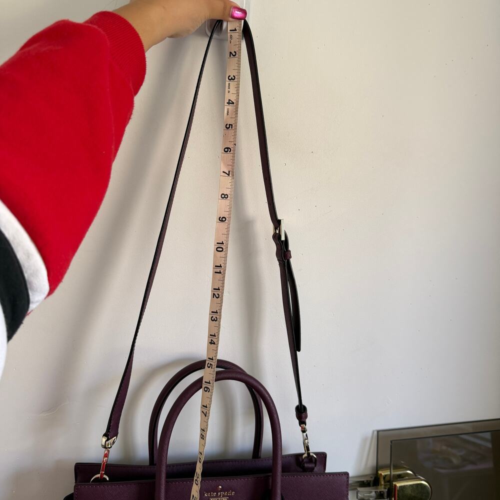 Kate Spade New York Cameron Street Perforated Candace Satchel in Deep Burgundy - Picture 11 of 11